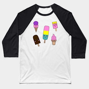 Cute  Ice Cream Pattern Baseball T-Shirt